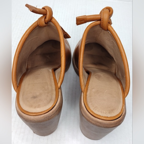 Wal & Pai Doty Boho Genuine Leather Stacked Heel Mules - Picture 8 of 16